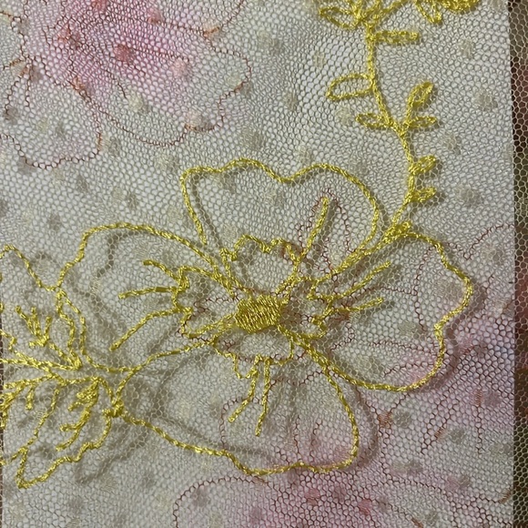 Free People Intimately Postcards from Paris Mesh Embroidered Top Blouse NWOT - Picture 13 of 13